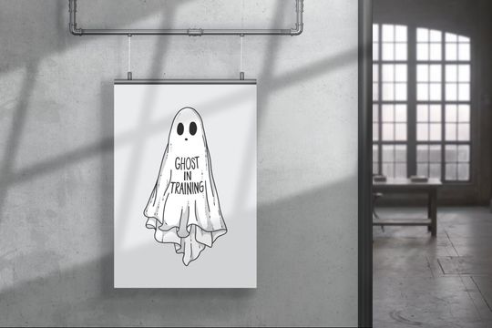 Discover Ghost in Training - Light Halloween Poster