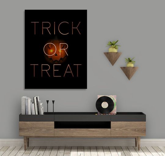 Discover Halloween PRINTABLE Poster - Scary Trick or Treat Sign  - Spooky, Evil Pumpkin Wall Art