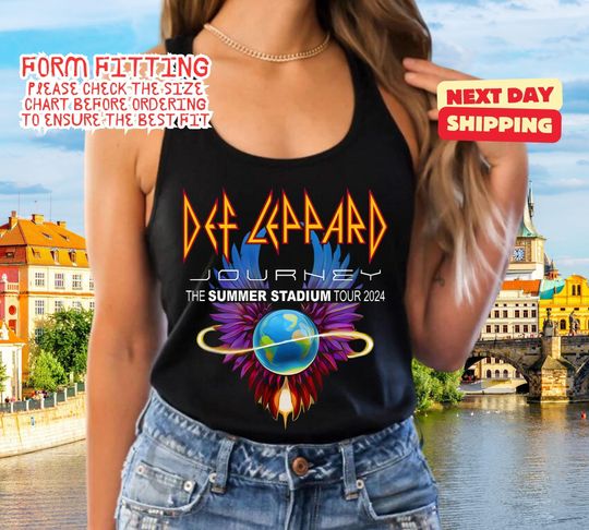 Def-Leppard And Journey Summer Stadium Tour 2024 Tank Top, Journey Tour Shirt, Def Leppard Shirt, Rock Music, Journey Fan Gift