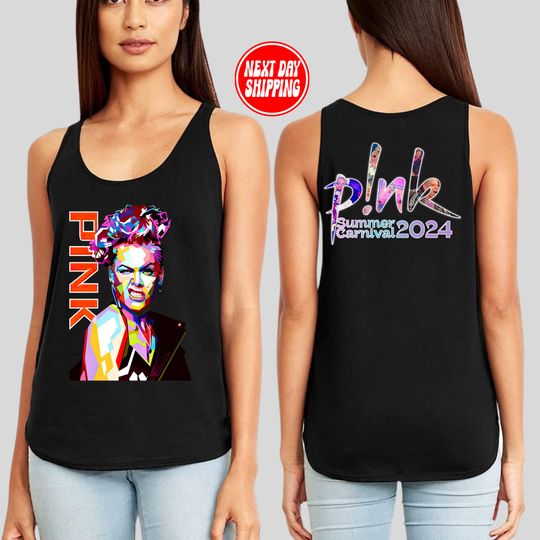 Discover Pink Tour Tshirt, Concert Tank Top For The Summer Carnival Tour 2024, Concert P!nk T-shirt,  Trustfall Album Shirt Tank Tee 5033