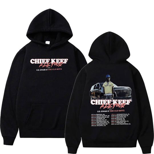 Discover Rapper Chief Keef A Lil 2024 Music Tour Print Hoodie
