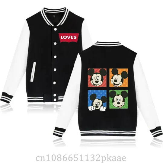 Discover Mickey Mouse Cartoon Baseball Jacket