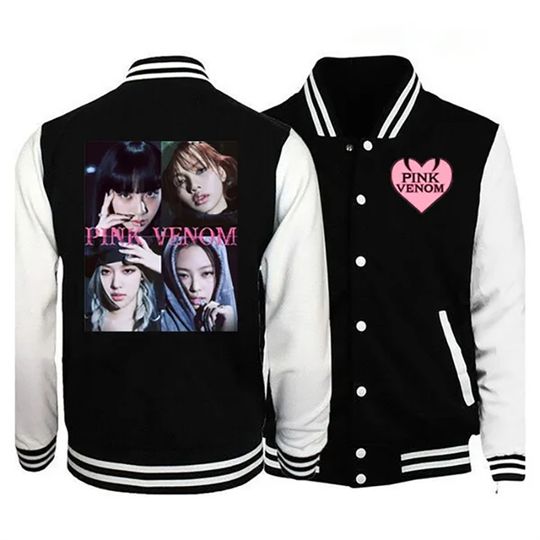 Discover New Kpop Graphic Baseball Jacket Women Fashion Baseball Jacket