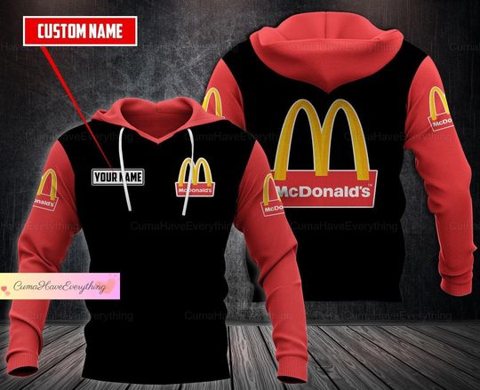 Discover McDonald's Custom Hoodie, McDonald Zip Hoodie, McDonald Shirt, McDonald Shirt, Fast Food Hoodie, McDonald  Personalized Shirt