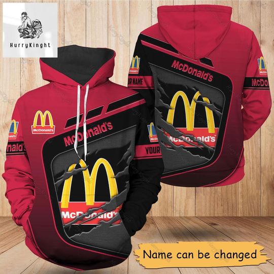 Discover Custom McDonald Hoodie, McDonald Zip Hoodie, McDonald Shirt, Mc Donald Hoodie Men, Mc Donald's Hoodie Women, McDonald Logo Lover Shirt