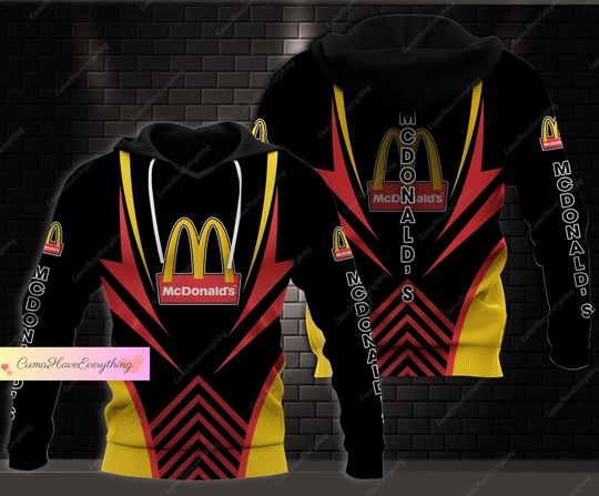 Discover McDonald's Hoodie, Fast Food Zip Hoodie, McDonald 3D Hoodie, McDonald Food Hoodie, Funny Food Hoodie, Trendy Hoodie, Food Adult Hoodie