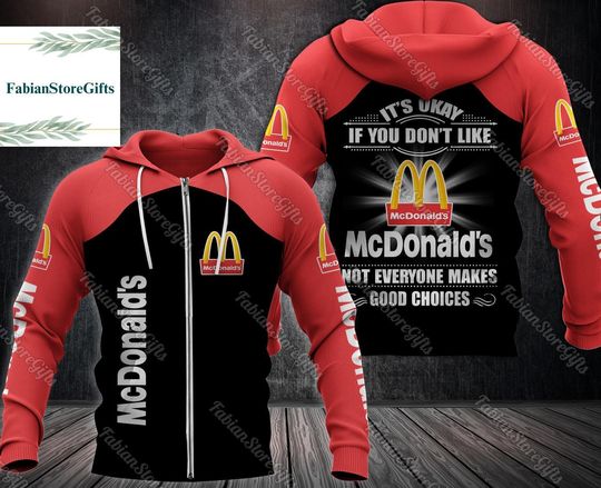 Discover Halloween Mcdonalds Zip Hoodie, Mcdonalds 3D All Over Print Shirt, Mcdonalds Shirt Unisex, Fast Food Hoodie, Mcdonalds Men Shirts