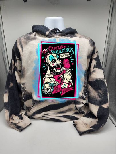 Discover Horror halloween character hoodie sublimated tie dye sweater