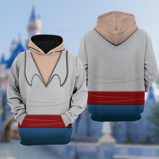 The Little Mermaid Halloween Costume 3D Hoodie, Prince Eric Cosplay Costume Hoodie