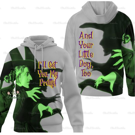 Wicked Witch Hoodie, Wicked Witch Of The East Hoodie, The Wizard Of Oz 3D Hoodie