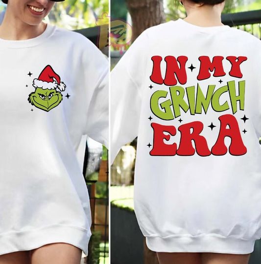 Discover In My funny character Era  Christmas Shirt, funny character Era two sided Sweatshirt, Retro Christmas Shirt, Merry Christmas T-shirt, Merry Gricmas Sweater