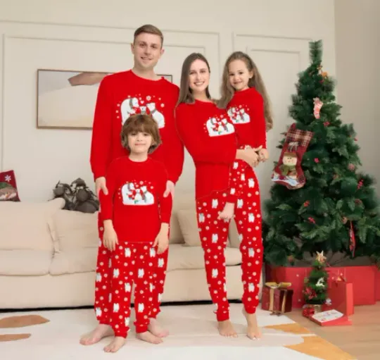 Discover Christmas Family Matching Homewear Outfits Kids Pajamas Sets Xmas Pj's Clothes