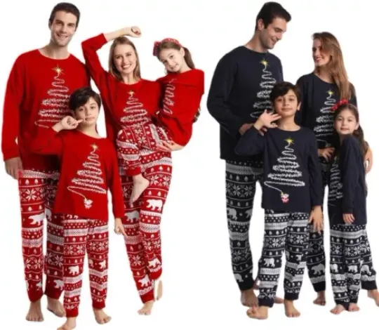 Discover Family Matching Christmas Pyjamas Adult Kids Xmas Nightwear Pajamas Pjs Set