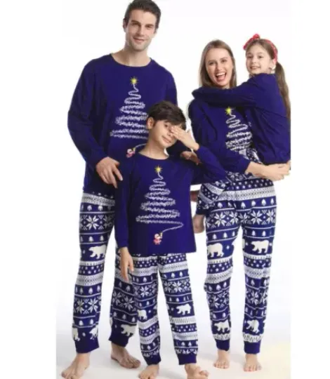 Discover Christmas Family Matching Outfits Polar Kids Pajamas Sets Xmas Pj's Clothes