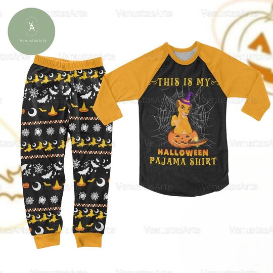 Halloween Lion King Pajamas Set, Simba Pajamas Family, Disney Set Of Pajamas, Disney Trip Family Shirt, Lion King Holiday Pajamas