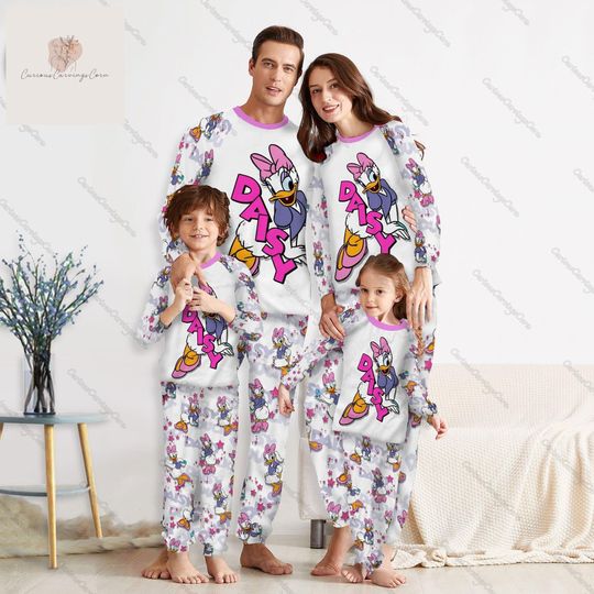 Daisy Duck Pajamas Family, Daisy Christmas Pajamas, Disney Matching Pajamas Set, Movie Cartoon Pajamas, Magic Kingdom, Gifts For Her