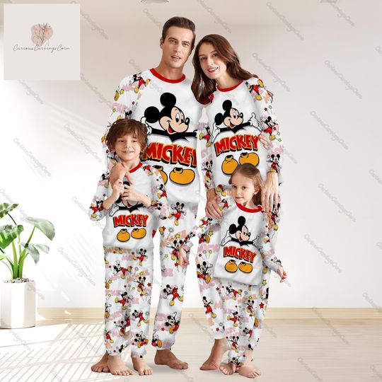 Discover Mickey Mouse Pajamas Family, Disney Christmas Pajamas, Mickey Matching Pajamas Set, Movie Cartoon Holiday Pajamas, Mickey Lover Gifts