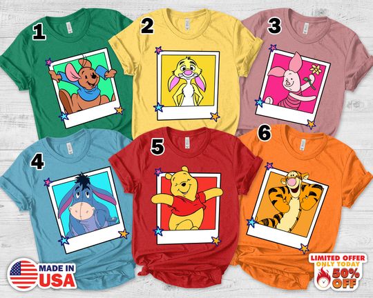 Vintage Disney Winnie The Pooh Halloween Shirt, The Pooh and Friends Halloween Group Shirt