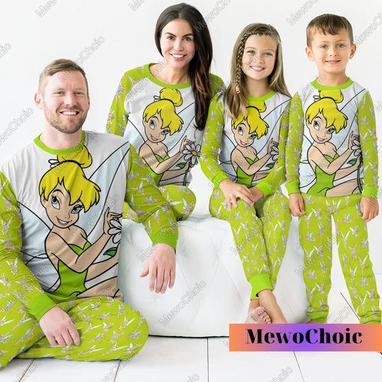 Halloween Tinkerbell Pajama Family, Tinker Bell Family Pajamas Set, Tinker Bell Fairy Pajama, Magic Kingdom Shirt, Neverland Shirt