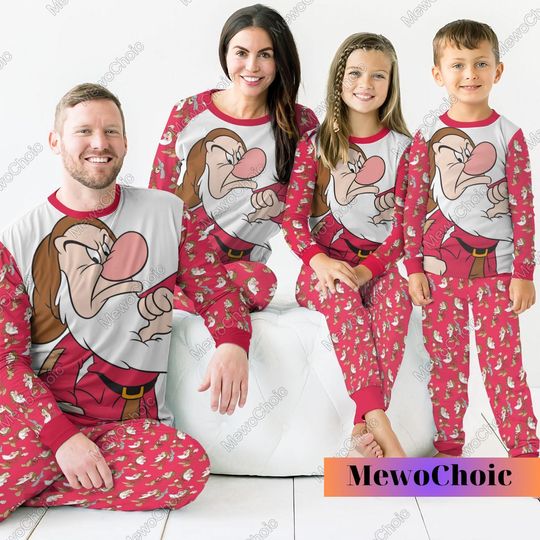 Halloween Grumpy Dwarf Pajama, Disney Pajamas Family, grumpy Pajamas Pants, Snow White Pajama, Grumpy Shirt, Disney Pj Sets For Family