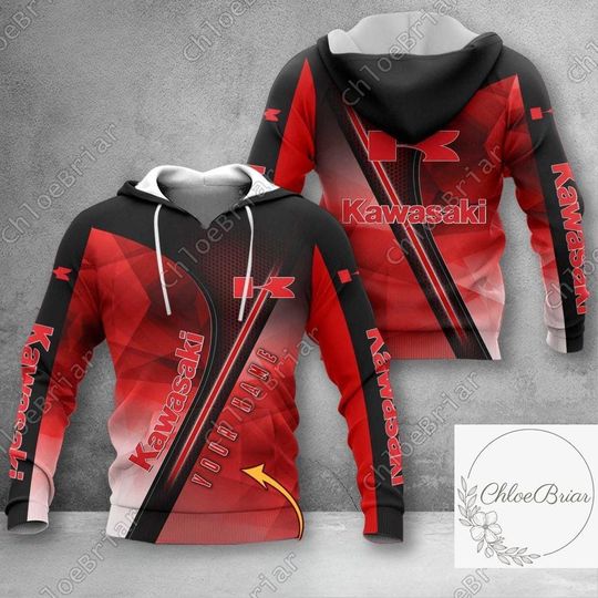 Discover Halloween Kawasaki Hoodie, Motorcycle 3D All Over Print Hoodie