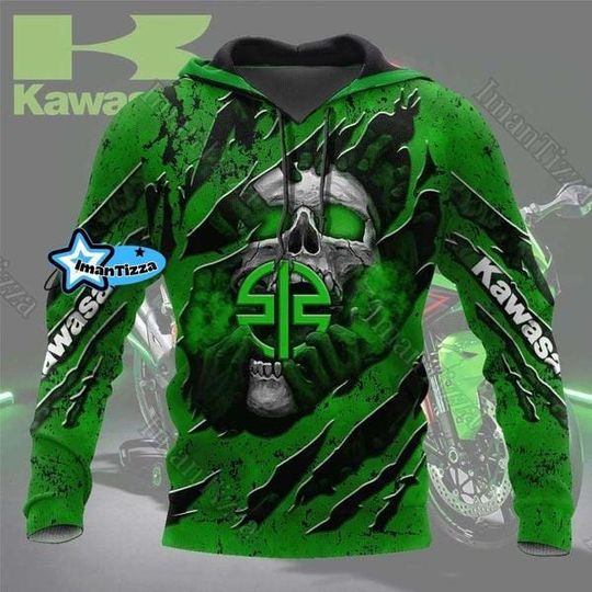 Discover Motorcycle Kawasaki Hoodie, Kawasaki 3D Hoodie, Kawasaki Rider Hoodie