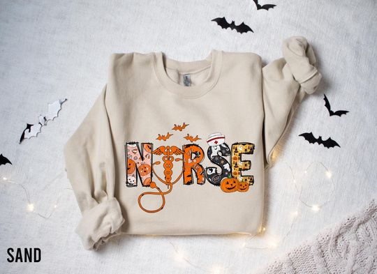 Discover Halloween Nurse Sweatshirt, Spooky Nurse Sweatshirt, Nurse Halloween Gifts