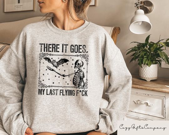 Discover Skeleton Bat Sweatshirt, Halloween Gifts, Halloween Women Sweater