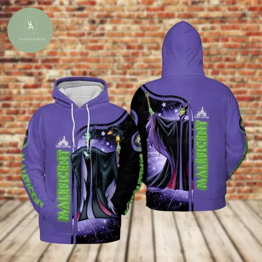Halloween Disney Villains Maleficent 3D HOODIE Father Day Gift