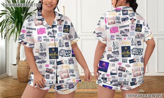 Jelly Roll Pajamas Short Set, Jelly Roll Pajamas Set, Holiday Pajamas Set, Pajamas Pants, Women Pajamas, Sleepwear Pyjamas
