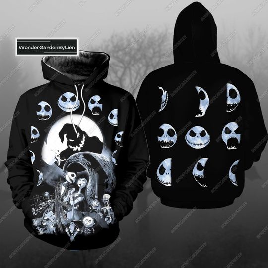 Halloween Jack Skellington Hoodie, Oogie Boogie Skellington Horror Shirt, Disney Spooky Movie