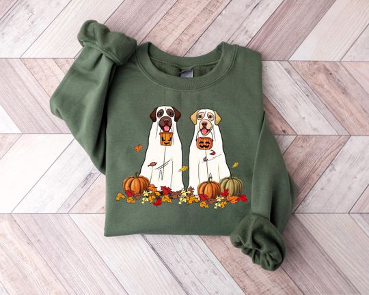 Discover Halloween Labrador Retriever Ghost Dog Sweatshirt, Halloween Dog  Sweatshirt