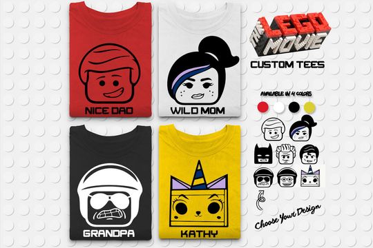 Discover Brick Movie Tshirt - Original Listing - Brick Movie Family Tee - Custom Family Tshirt Design  - Block Heads - Themepark Tshirt - Land