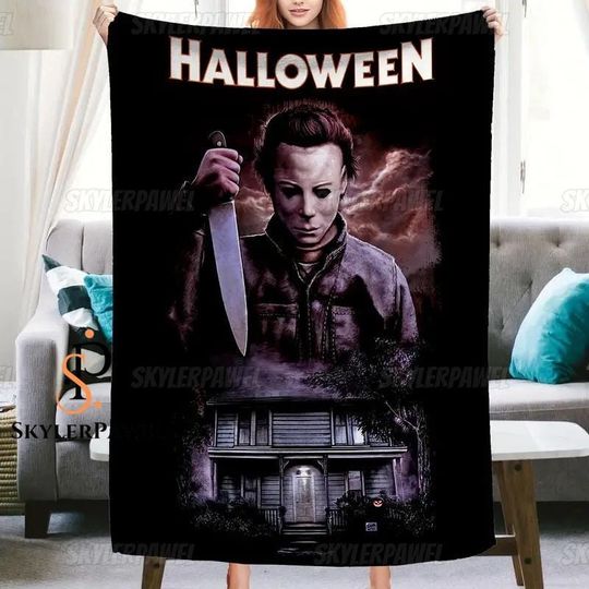 Halloween Michael Myers Blanket, Michael Myers Blanket, Halloween Movie Blanket, Horror Blanket, Horror Character Blanket, Soft Blanket