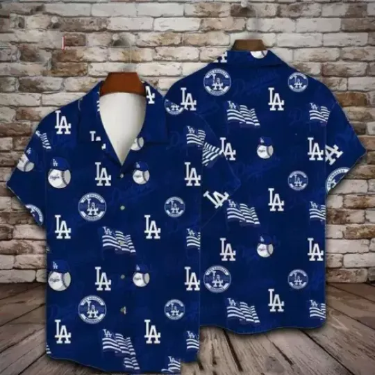 LA Hawaiian Dodgers Welcome Summer Shirt, LA Baseball Dodgers Team Beach Shirt
