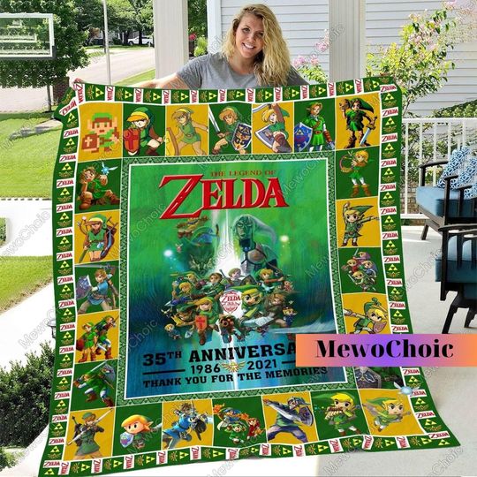 Halloween Legend Of Zelda Blanket, Zelda Fleece Blanket, Video Game Zelda Blanket, Gaming Gift, Zelda Tears Of The Kingdom Blanket