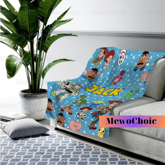Discover Toy Story Blanket, Toy Story Movie Blanket, Custom Blanket Gift, Woody Buzz, Disney Throw Blanket