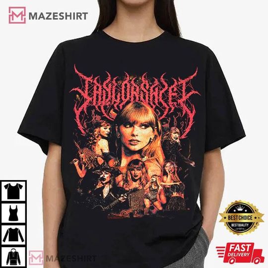 Discover Taylor 90s Rap Flame T-Shirt / Midnights Speak Now Taylo version Karma Eras Tour Outfit Vintage Graphic Fan taylor version Merch Gift