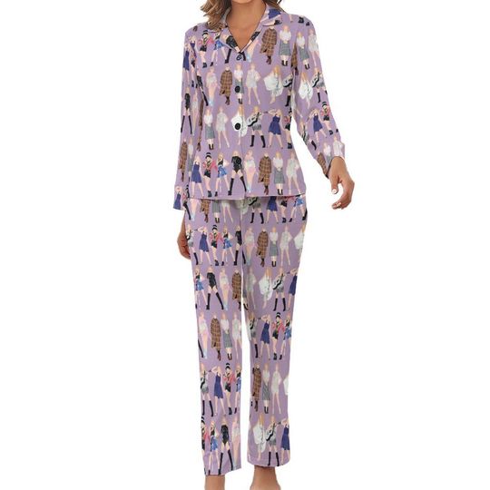 Discover Swift womens Pajama Set (All-Over Printing),Taylor Eras tour pajamas,swift fans, cute Tay Tay pajamas, Christmas gift, gift for her