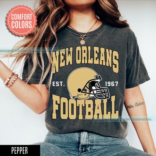 Discover New Orleans Football Vintage Style Comfort Colors T-Shirt,New Orleans Football T-Shirt,Retro Saint Sunday Football Shirt
