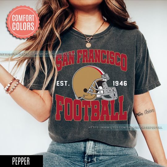 Discover San Francisco Football Vintage Style Comfort Colors T-Shirt, San Francisco Football Tshirt, San Francisco Football Crewneck