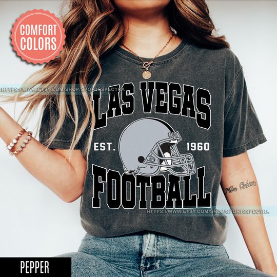 Discover Las Vegas Football Vintage Style Comfort Colors Crewneck T-Shirt,Retro Las Vegas Football Shirt,Las Vegas Football Christmas Gift