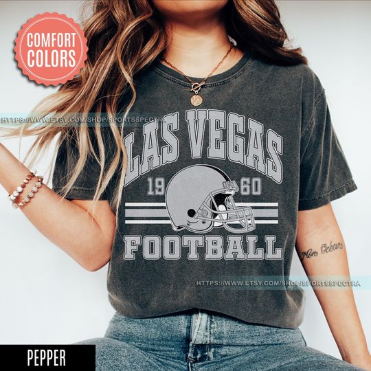 Discover Las Vegas Football Vintage Style Comfort Colors Crewneck T-Shirt,Retro Las Vegas Football Shirt,Las Vegas Football Christmas Gift