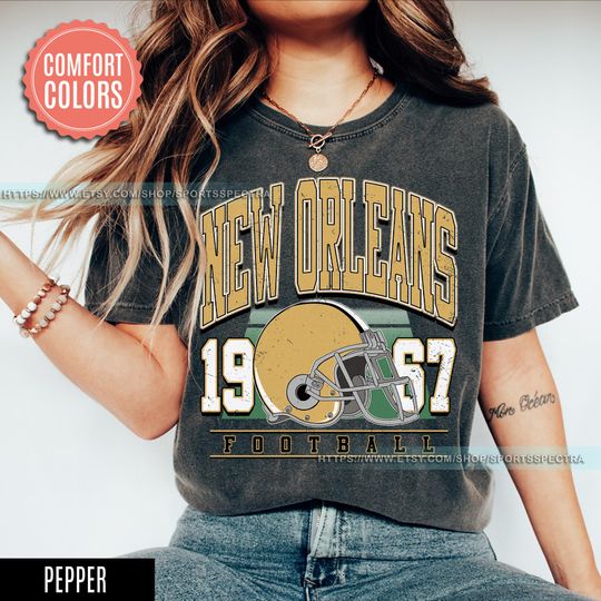 New Orleans Football Vintage Style Comfort Colors T-Shirt,New Orleans Football T-Shirt,Retro Saint Sunday Football Shirt