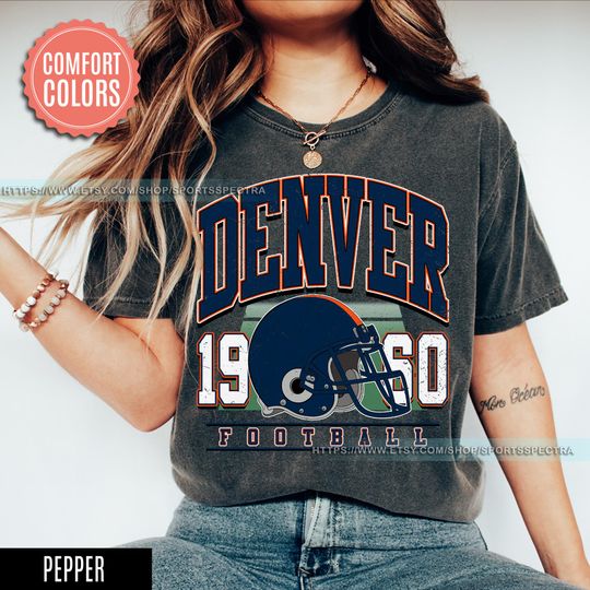 Discover Denver Football Vintage Style Comfort Colors T-Shirt,Retro Denver Football Shirt,Denver Footbal Fans Gift Sweater,Sunday Football