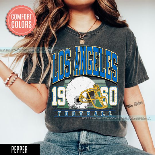 Discover Los Angeles Football Vintage Style Comfort Colors T-Shirt,Los Angeles Football Crewneck,Los Angeles Football T-Shirt Fan Gift
