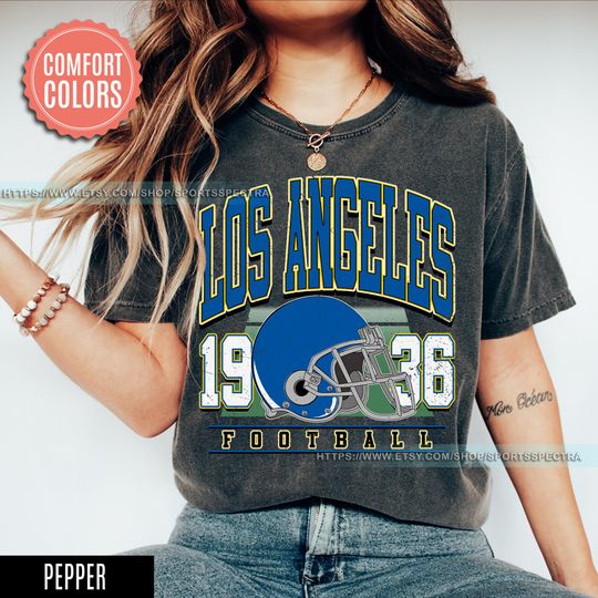 Discover Los Angeles Football Vintage Style Comfort Colors T-Shirt,Los Angeles Football Crewneck,Los Angeles Football Shirt,Los Angeles Gift