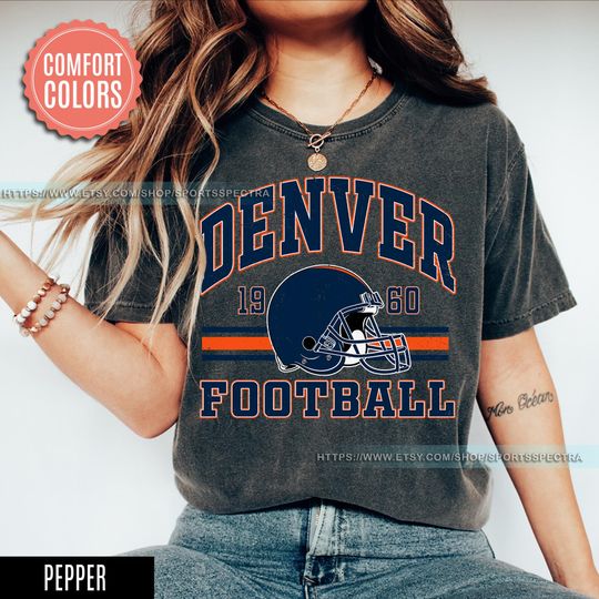 Discover Denver Football Vintage Style Comfort Colors T-Shirt,Retro Denver Football Shirt,Denver Footbal Fans Gift Sweater,Sunday Football