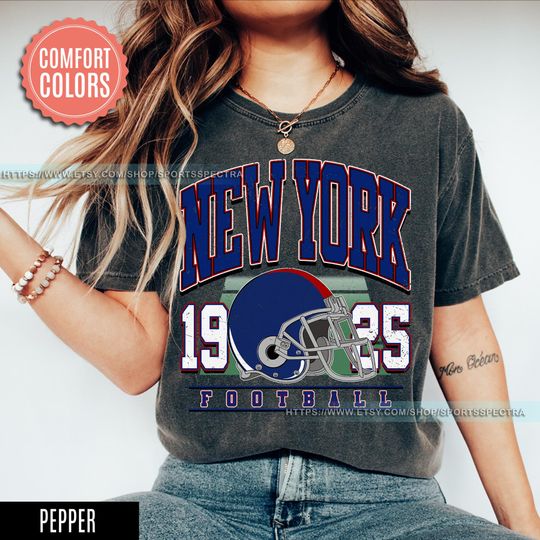 Discover Giant Vintage Style Comfort Colors T-Shirt,New York Football Crewneck,NY Giant T-Shirt,New York Football Tshirt,New York Fan Gift