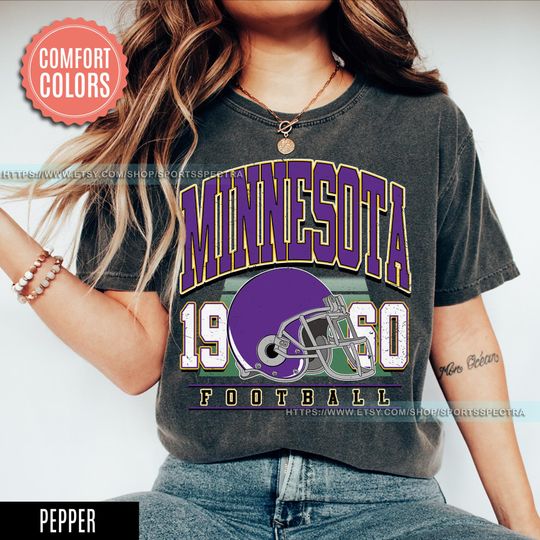 Discover Minnesota Football Vintage Style Comfort Colors Shirt, intage Comfort Colors Vikes Shirt,Vintage Minnesota Crewneck,Minnesota Fan Gift